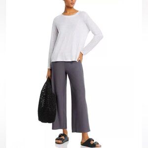 EILEEN FISHER Women's EUC Wide Leg Stretch Crepe Pull-On Ankle Pants | Size XL